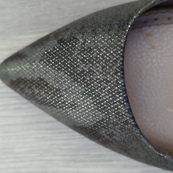 Grey faux snakeskin kitten heels - Picture 3 of 5